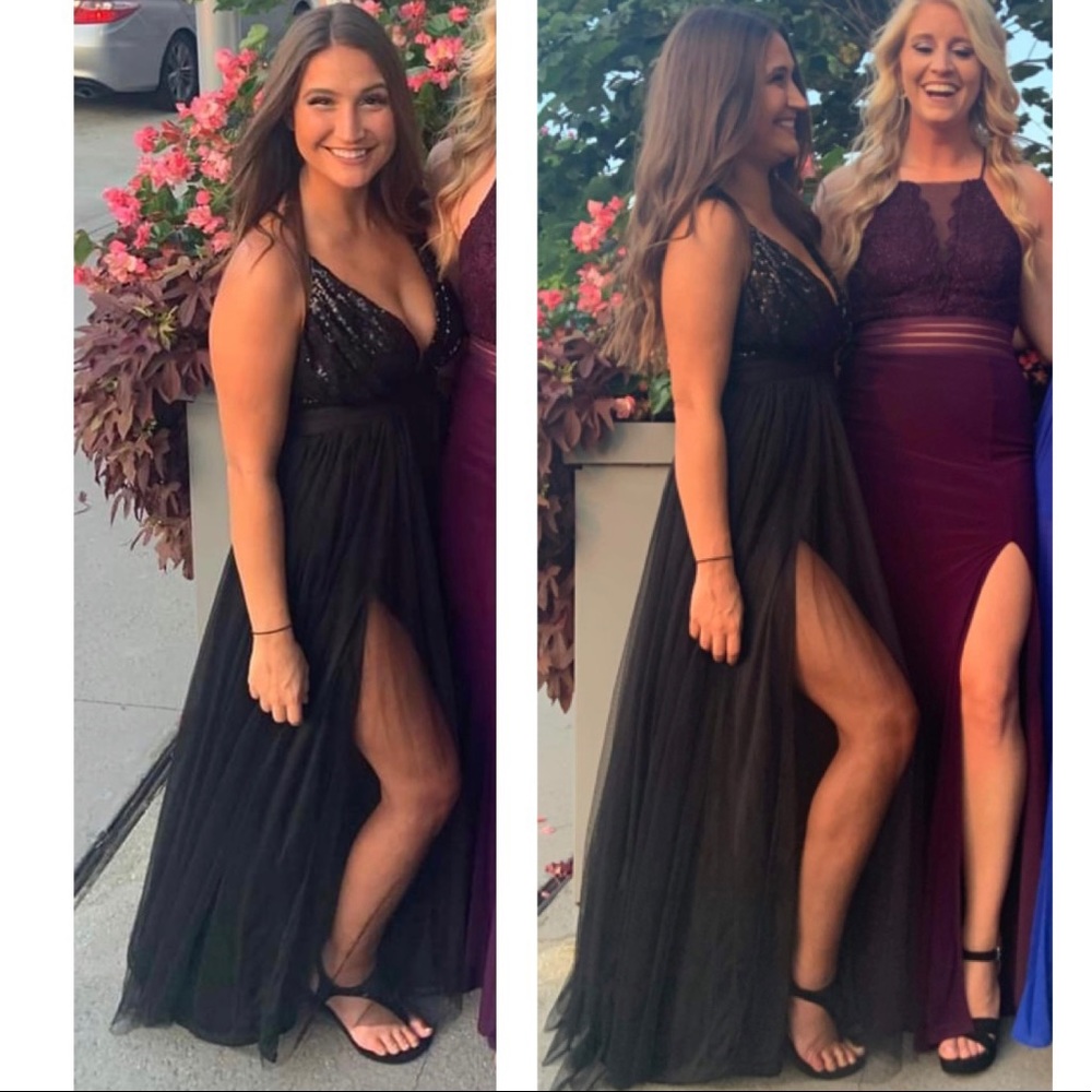 Nye sequin high slit dress